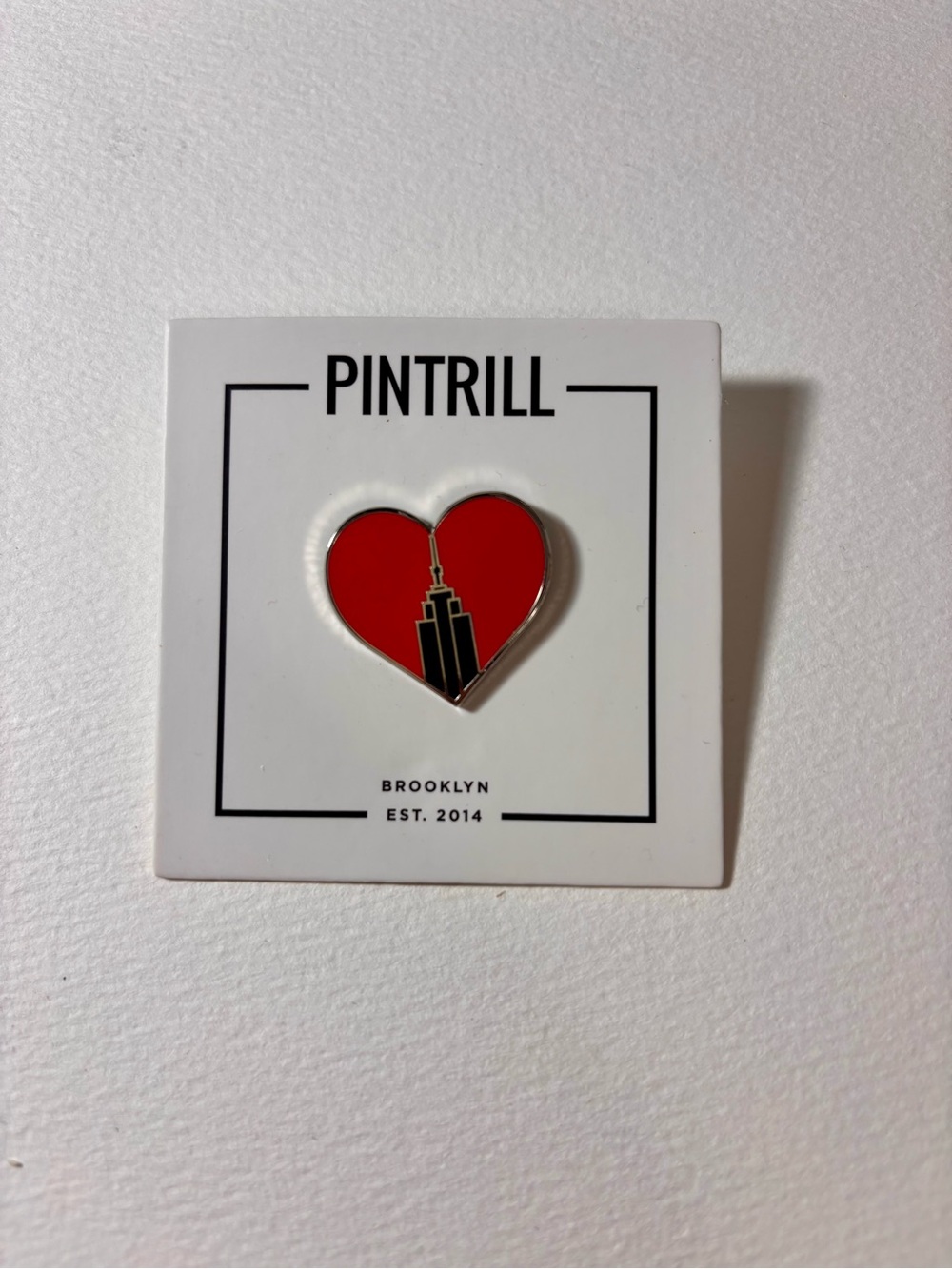 Red Heart Skyline Brooch